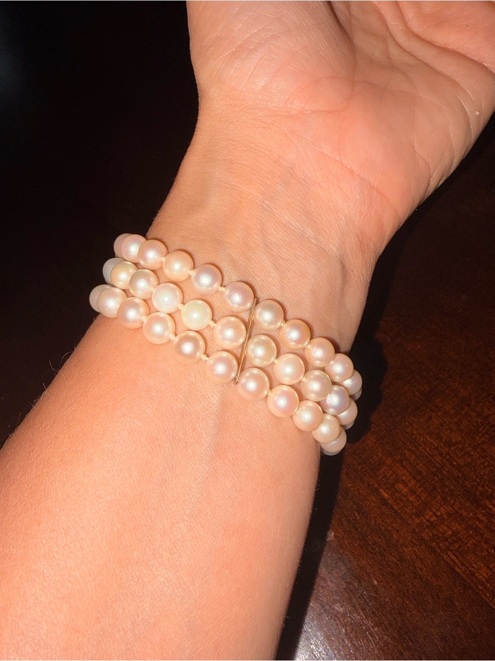 Pearl Cluster 3-Strand Bracelet - 14kt gold - Picture 5 of 7